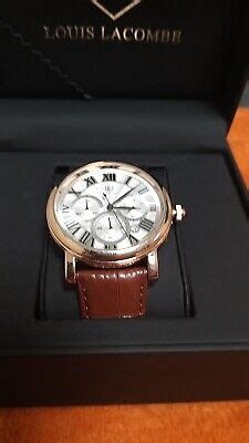 men's louis lacombe chronograph watch